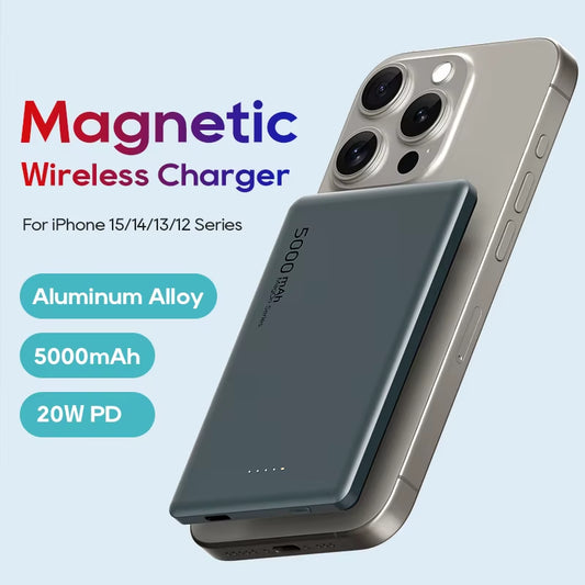 Magsafe Power Bank 5000Mah Magnetic Wireless Phone Charger External Battery 20W Fast Charging for Iphone 17 16 Powerbank